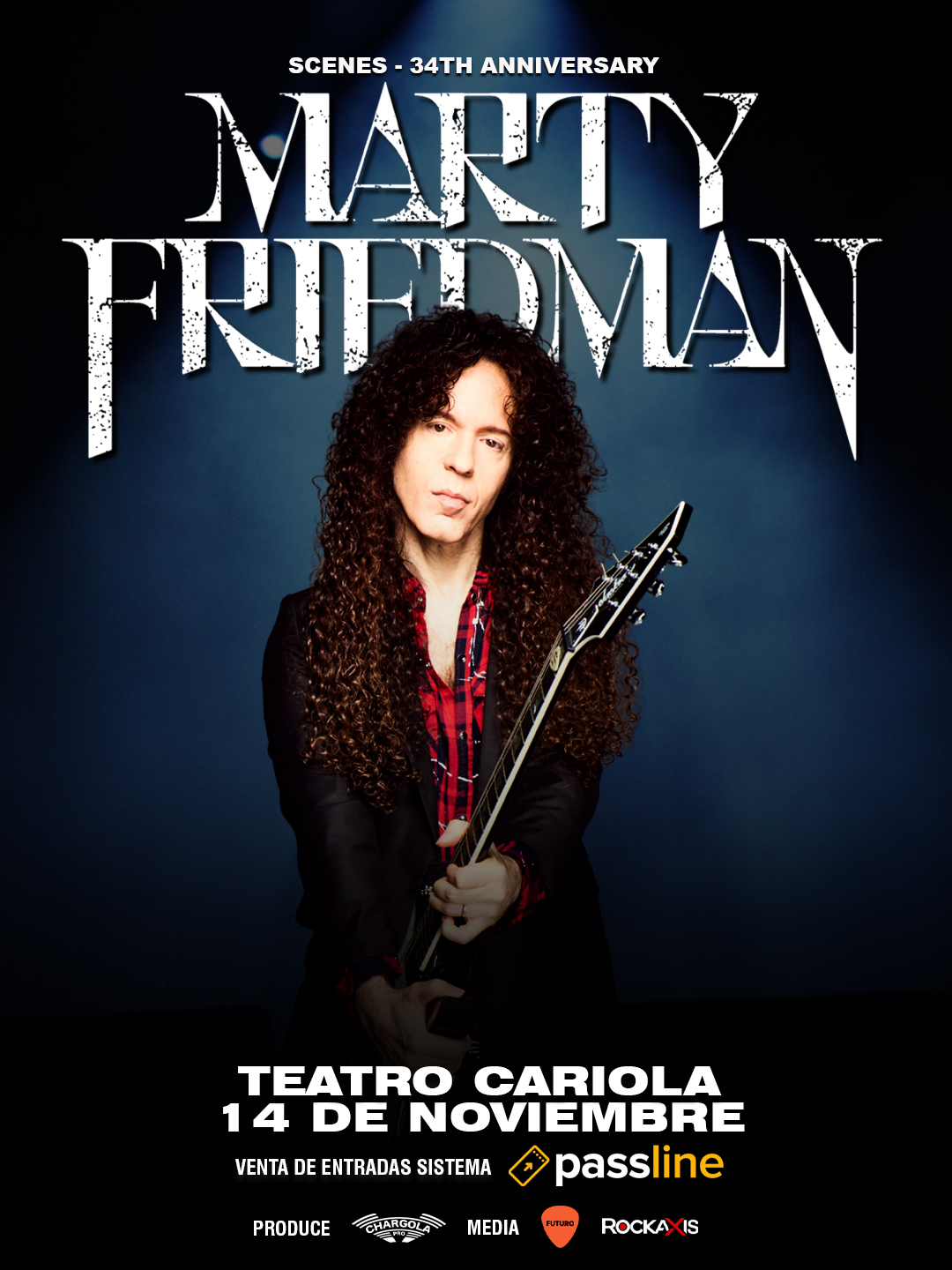 Marty Friedman regresa a Chile con fechas en Valparaíso y Santiago